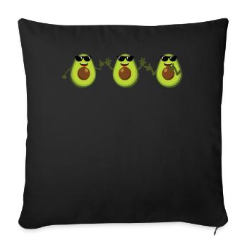 Avocado Dancing Avocados - Sofa pillowcase 17,3'' x 17,3'' (45 x 45 cm) - black - Front