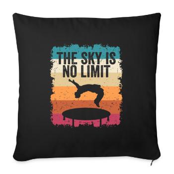 The Sky is No Limit Trampoline - Sofa pillowcase 17,3'' x 17,3'' (45 x 45 cm) - black - Front