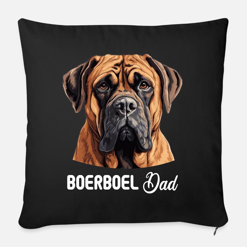 Hund Boerboel - Sofakissenbezug 45 x 45 cm - Schwarz