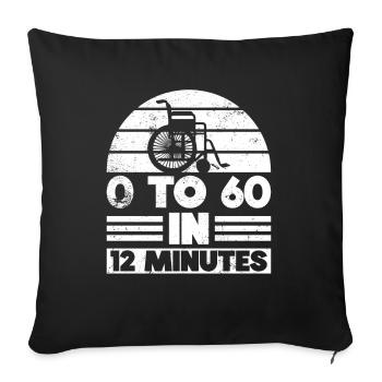 Wheelchair Wheelchair Disability Funny - Sofa pillowcase 17,3'' x 17,3'' (45 x 45 cm) - black - Front
