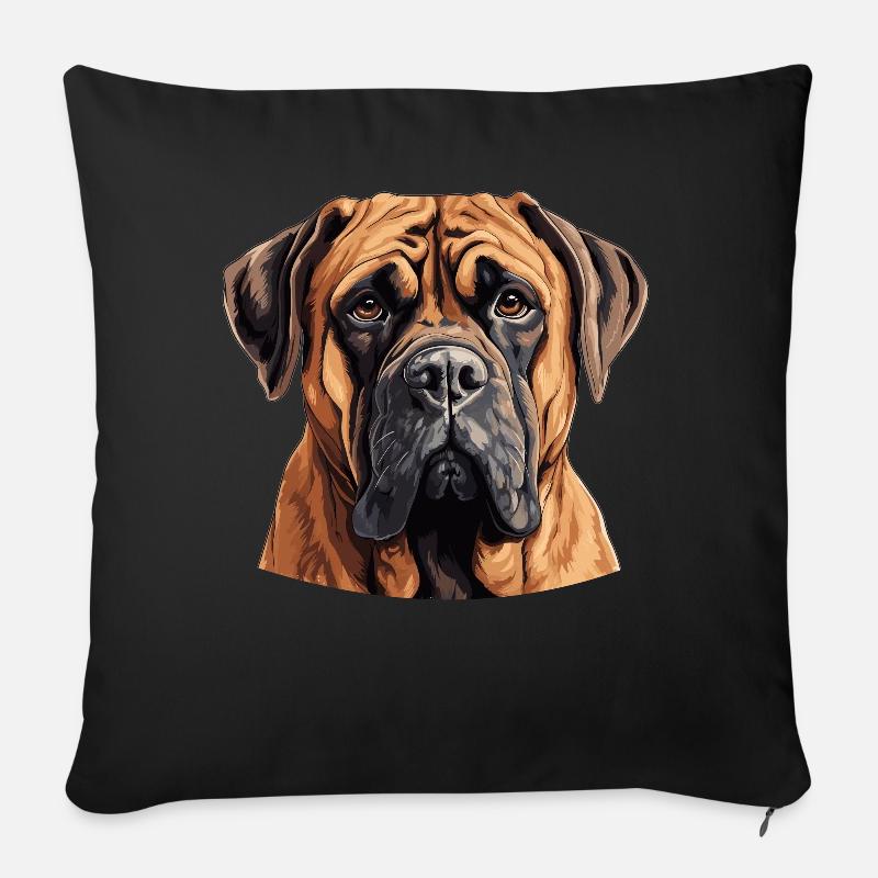 Hund Boerboel - Sofakissenbezug 45 x 45 cm - Schwarz