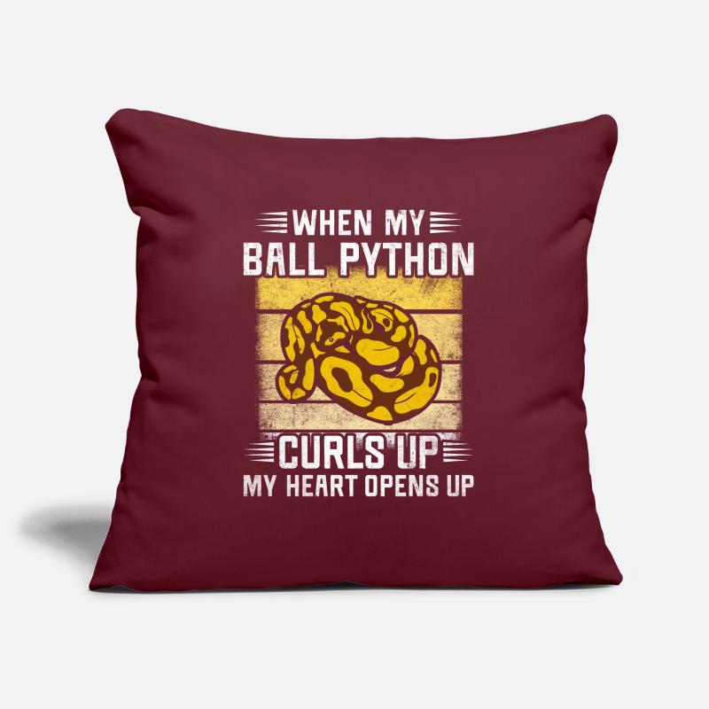J’aime ma boule de banane Python King Python Housse de coussin décorative 45 x 45 cm