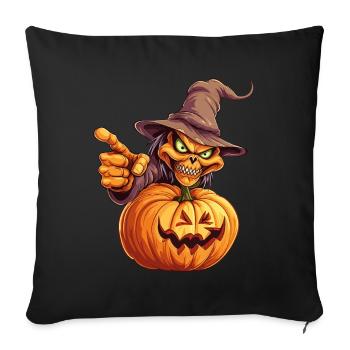 Happy Halloween Monster Hat Pumpkin Spooky Horror - Sofa pillowcase 17,3'' x 17,3'' (45 x 45 cm) - black - Front