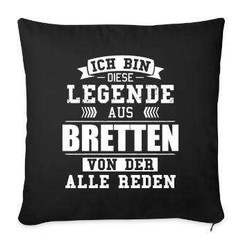 Stadt Bretten Deutschland Legende Spruch - Sofakissenbezug 45 x 45 cm - Schwarz - Vorne