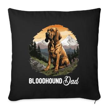 Chien Bloodhound - Housse de coussin décorative 45 x 45 cm - noir - Devant