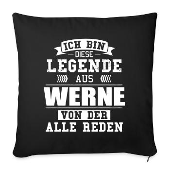 Stadt Werne Deutschland Legende Spruch - Sofakissenbezug 45 x 45 cm - Schwarz - Vorne