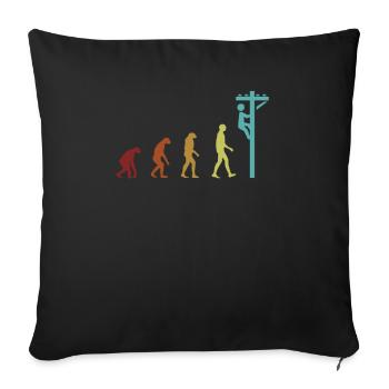 Electrician Evolution Electronics Technician Electrician - Sofa pillowcase 17,3'' x 17,3'' (45 x 45 cm) - black - Front