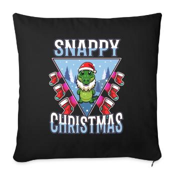 Snappy christmas - Sofa pillowcase 17,3'' x 17,3'' (45 x 45 cm) - black - Front