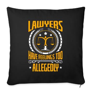 Divorce Lawyers Have Feelings Too Trial Attorney - Sofa pillowcase 17,3'' x 17,3'' (45 x 45 cm) - black - Front