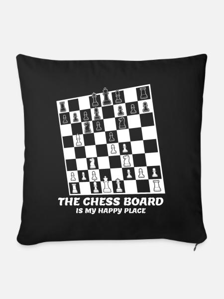 Chess Pieces - Sofakissenbezug 45 x 45 cm - Schwarz