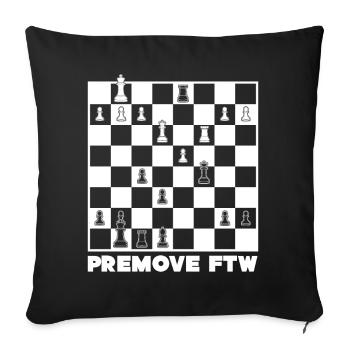 Chess Premove Premoving - Sofa pillowcase 17,3'' x 17,3'' (45 x 45 cm) - black - Front