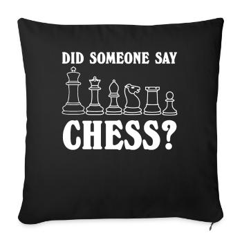 Chess Player - Sofa pillowcase 17,3'' x 17,3'' (45 x 45 cm) - black - Front