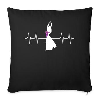Dance of the Heart - Sensual Belly Dance - Sofa pillowcase 17,3'' x 17,3'' (45 x 45 cm) - black - Front