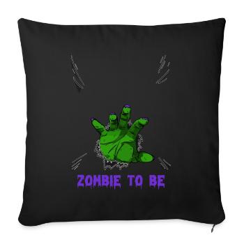 ZOMBIE À ÊTRE, COSTUME D’HALLOWEEN - Housse de coussin décorative 45 x 45 cm - noir - Devant