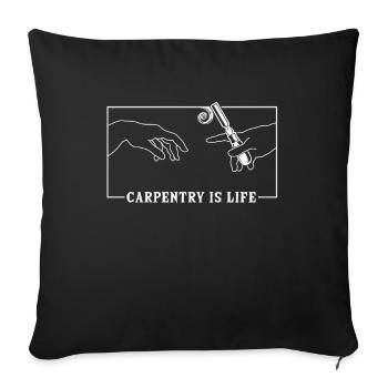 Michel-Ange Création d’Adam Carpenter Schreiner - Housse de coussin décorative 45 x 45 cm - noir - Devant