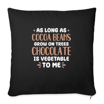 Chocolate Chocolate Food Cocoa Gift - Sofa pillowcase 17,3'' x 17,3'' (45 x 45 cm) - black - Front