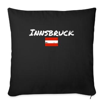 Innsbruck Austria Vintage Flag - Sofa pillowcase 17,3'' x 17,3'' (45 x 45 cm) - black - Front