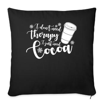 Cocoa Cacao Hot Chocolate - Sofa pillowcase 17,3'' x 17,3'' (45 x 45 cm) - black - Front