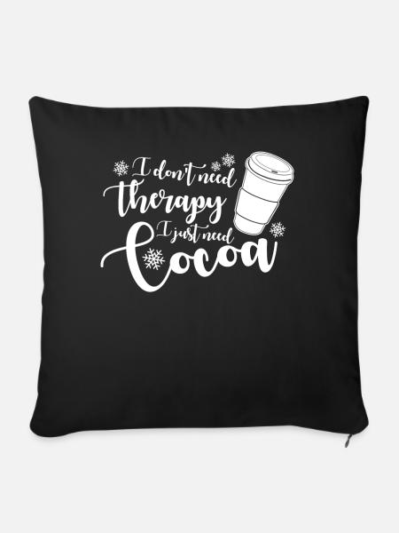 Cocoa Cacao Hot Chocolate - Sofakissenbezug 45 x 45 cm - Schwarz