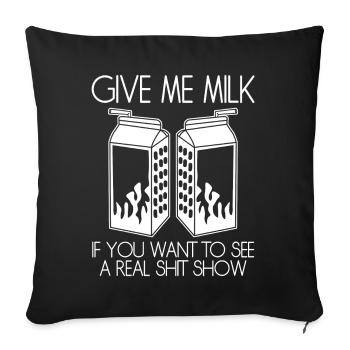 Lactose intolerance - Sofa pillowcase 17,3'' x 17,3'' (45 x 45 cm) - black - Front
