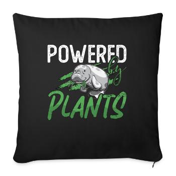 Dugong Alimenté Par Des Plantes Lamantin Animaux Marins - Housse de coussin décorative 45 x 45 cm - noir - Devant