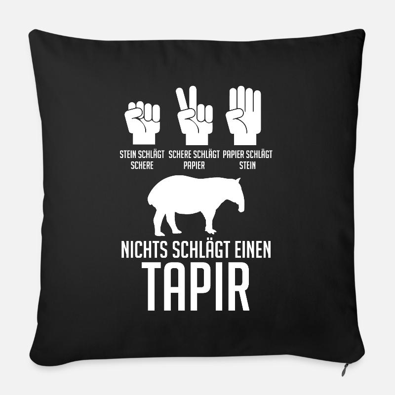 Tapir - Sofakissenbezug 45 x 45 cm - Schwarz
