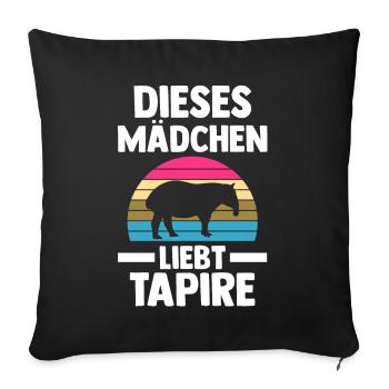 Tapir - Sofakissenbezug 45 x 45 cm - Schwarz - Vorne