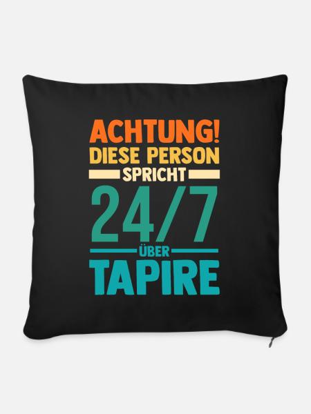 Tapir - Sofakissenbezug 45 x 45 cm - Schwarz