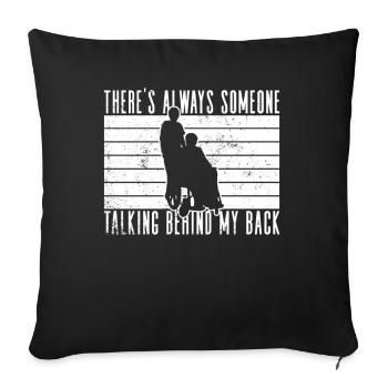 Wheelchair Wheelchair Disability Funny - Sofa pillowcase 17,3'' x 17,3'' (45 x 45 cm) - black - Front