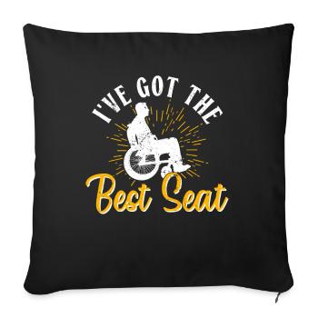 Wheelchair Wheelchair Disability Funny - Sofa pillowcase 17,3'' x 17,3'' (45 x 45 cm) - black - Front
