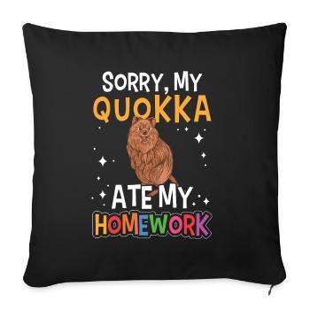 Quokka has eaten marsupial Australia - Sofa pillowcase 17,3'' x 17,3'' (45 x 45 cm) - black - Front