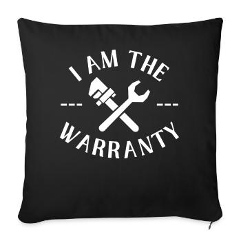 Mechanic I am The Warranty - Sofa pillowcase 17,3'' x 17,3'' (45 x 45 cm) - black - Front