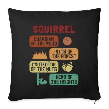 Guardian Myth Protector Hero Squirrel Eichhörnchen - Sofa pillowcase 17,3'' x 17,3'' (45 x 45 cm) - black - Front