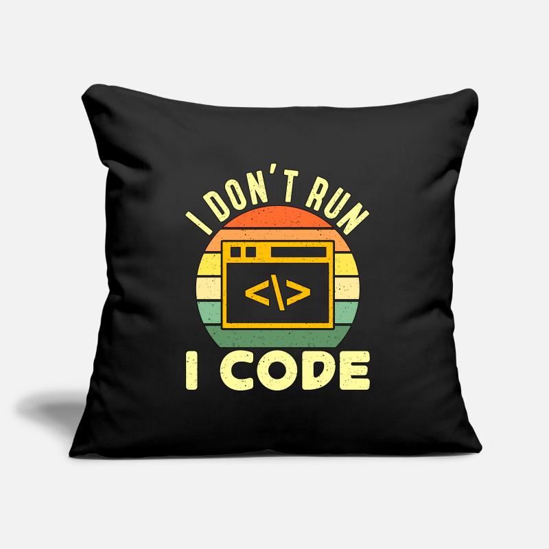 Network Engineer I Don't Run I Code Programmer Sofakissenbezug 45 x 45 cm