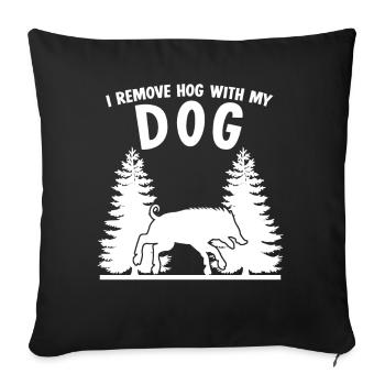 Hunting Dog Hunter - Sofa pillowcase 17,3'' x 17,3'' (45 x 45 cm) - black - Front