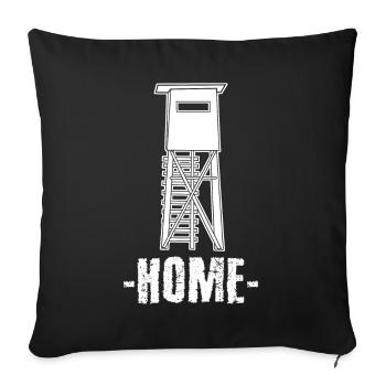 Hunting Hunter - Sofa pillowcase 17,3'' x 17,3'' (45 x 45 cm) - black - Front