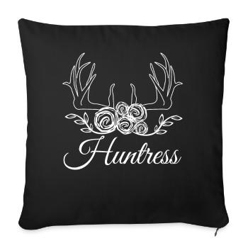 Huntress Hunting Hunter - Sofa pillowcase 17,3'' x 17,3'' (45 x 45 cm) - black - Front