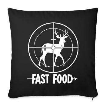 Hunting Fast Food Hunter - Sofa pillowcase 17,3'' x 17,3'' (45 x 45 cm) - black - Front