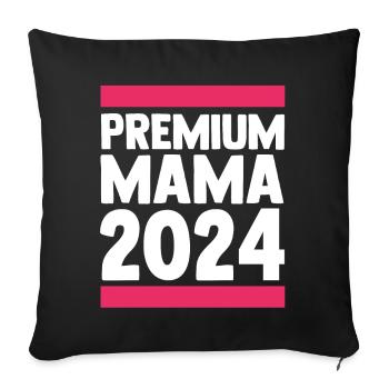 Maman à venir 2024 - Housse de coussin décorative 45 x 45 cm - noir - Devant