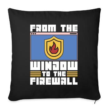La cybersécurité de la fenêtre à la programmation - Housse de coussin décorative 45 x 45 cm - noir - Devant