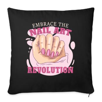 Funny Nail Art Revolution Manicurist Manicure Arti - Sofakissenbezug 45 x 45 cm - Schwarz - Vorne