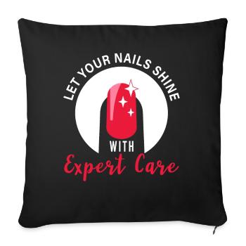 Manicure Fingernail Nail Artist Funny Manicurist - Sofakissenbezug 45 x 45 cm - Schwarz - Vorne