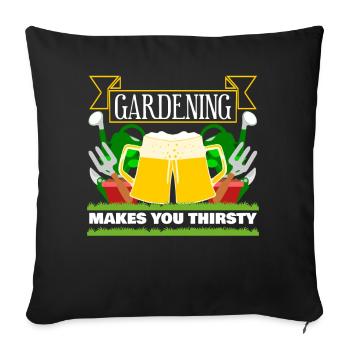 Gardener Gardening Garden - Sofa pillowcase 17,3'' x 17,3'' (45 x 45 cm) - black - Front