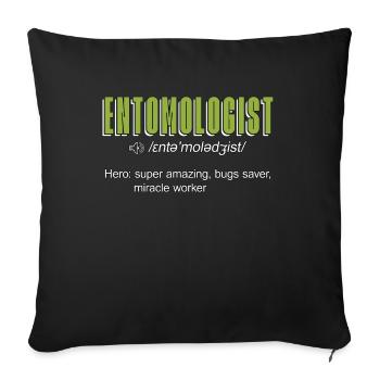 Entomologist Hero Super Amazing Insect Collector - Sofa pillowcase 17,3'' x 17,3'' (45 x 45 cm) - black - Front