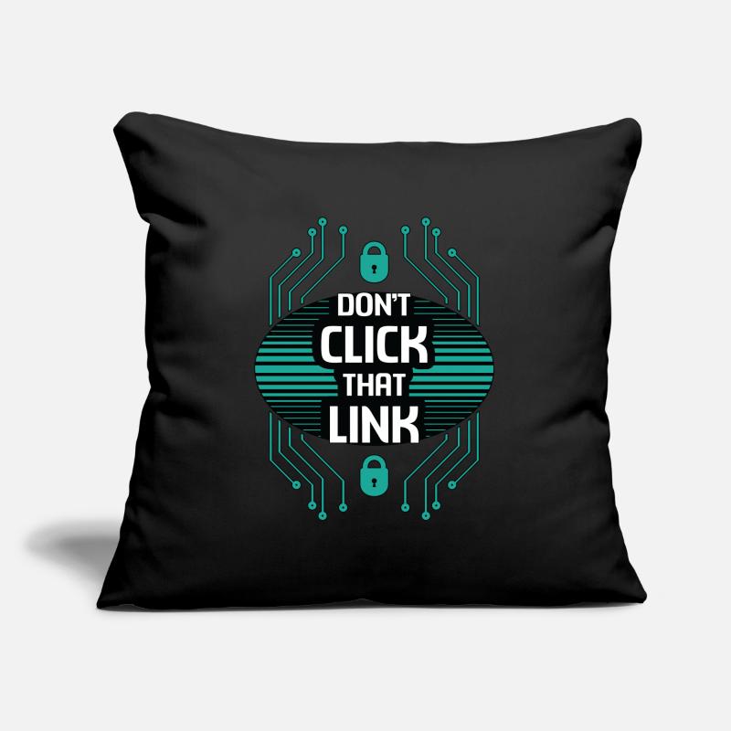 Cybersécurité Ne cliquez pas sur ce lien Programmation Housse de coussin décorative 45 x 45 cm