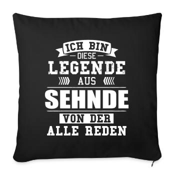 Stadt Sehnde Deutschland Legende Spruch - Sofakissenbezug 45 x 45 cm - Schwarz - Vorne