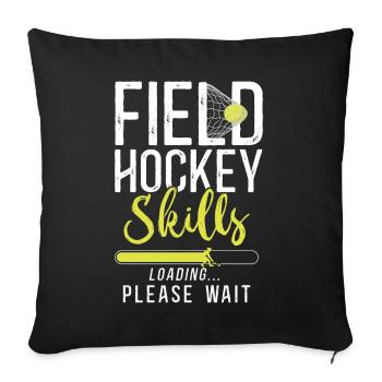 Field Hockey Field Hockey Skills - Sofakissenbezug 45 x 45 cm - Schwarz - Vorne