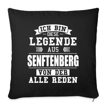 Stadt Senftenberg Deutschland Legende Spruch - Sofakissenbezug 45 x 45 cm - Schwarz - Vorne