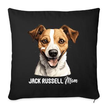 Dog Jack Russell - Sofa pillowcase 17,3'' x 17,3'' (45 x 45 cm) - black - Front