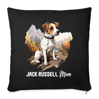 Dog Jack Russell - Sofa pillowcase 17,3'' x 17,3'' (45 x 45 cm) - black - Front